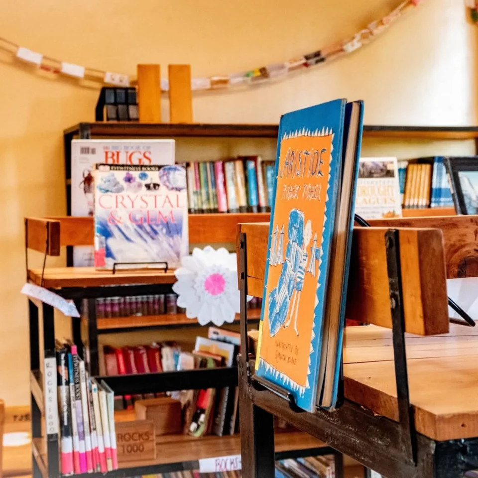 Books and study spaces in the Tumaini Junior library